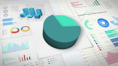 yüzde 90'ı pasta grafiği ile çeşitli ekonomik mali grafik sürüm 2 (hiçbir metin sürümü)