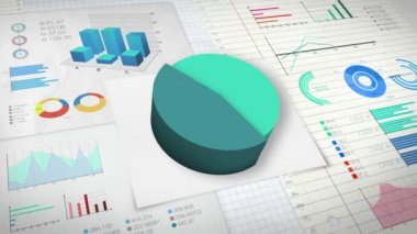yüzde 60'ı pasta grafiği ile çeşitli ekonomik mali grafik sürüm 2 (hiçbir metin sürümü)