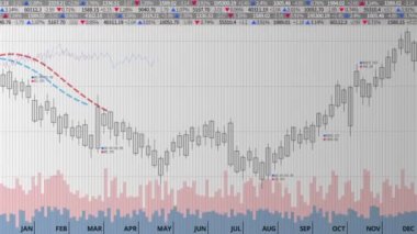 Çeşitli animasyonlu Borsa grafikleri ve graphs.do hattı