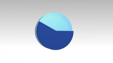 Yaklaşık 70 yüzdeleri, 3D pasta grafiği büyüyen gösterir. (dahil Alfa)