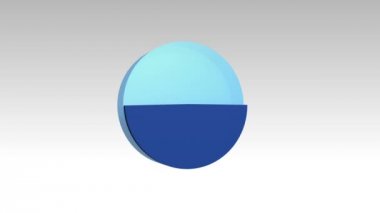 Yaklaşık 60 yüzdeleri, 3D pasta grafiği büyüyen gösterir. (dahil Alfa)