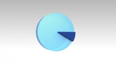 Yaklaşık 10 yüzdeleri, 3D pasta grafiği büyüyen gösterir. (dahil Alfa)