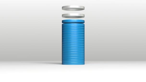 Zeigen etwa 90 Prozent, wachsende 3d Kreis Balkendiagramm Version 2. — Stockvideo