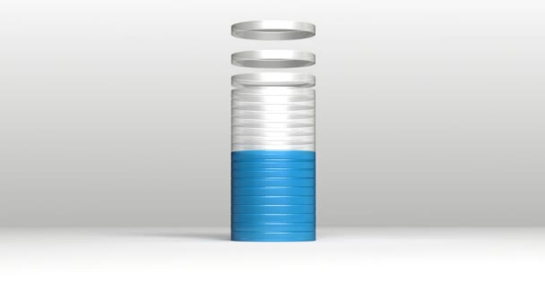 Indiquez environ 50 pour cent, croissant graphique à barres 3D version 2 . — Video