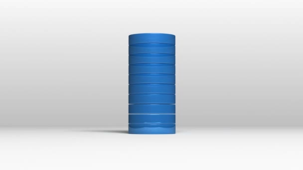 Ange om 100 procent, växande 3d cirkel stapeldiagram version 3. (ingår alpha) — Stockvideo