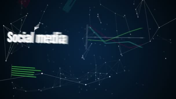 Technologie, Blogs, Médias sociaux, multicanal, Mobile, Animation texte "MARCHÉ NUMÉRIQUE" 