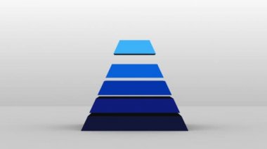 yedi kat ile 3D Piramit şeklinde vektör Infographic(included alpha)