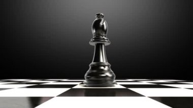 Piyon, animasyon biten bir satranç tahtası üzerinde satranç taşını koymak.