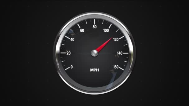 Calibre MPH de velocidade. animação. (alfa incluído ) — Vídeo de Stock