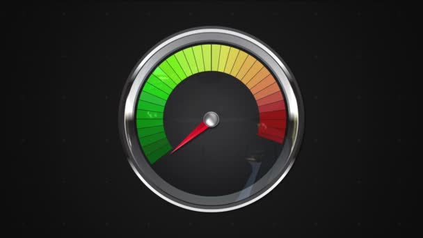 Indicado um ponto de medição de uma hora. animação. (alfa incluído ) — Vídeo de Stock