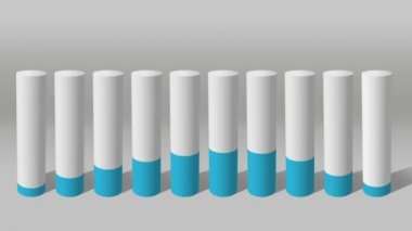 Ekonomik grafik artırın. 3D silindir daire çubuk grafik 2.