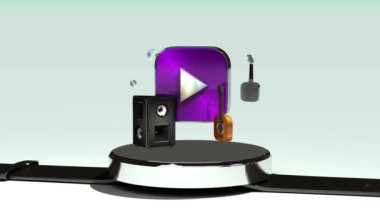 Smart watch için çeşitli müzik indirme internet hizmeti fonksiyonu açıklayın