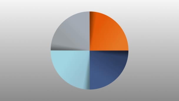 Diagramme circulaire quatre diagramme de catégorie de résultats pour la présentation. modèle powerpoint (inclus alpha )