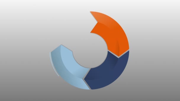 Cercle diagramme quatre résultats boîte flèche pour la présentation. modèle powerpoint (inclus alpha )