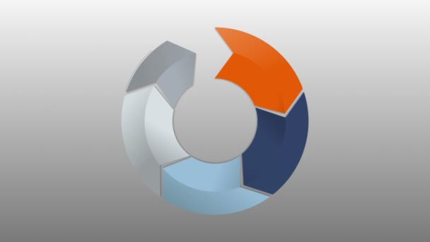 Cercle diagramme cinq boîte de flèche de résultat pour la présentation. modèle powerpoint (inclus alpha )