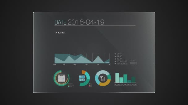 Panneau de technologie graphique de l'information 'Calendrier' interface utilisateur application d'affichage numérique (inclus alpha )