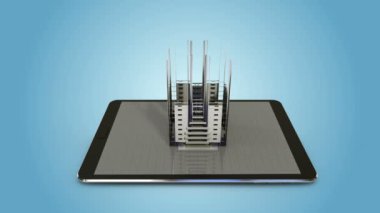 Bir akıllı telefon, mobil, Bina inşa Emlak uygulama, dokunmadan pad (dahil Alfa akıllı)