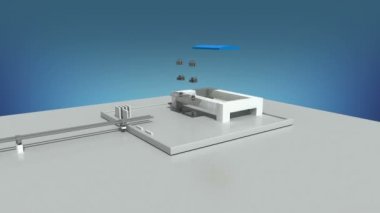 Rüzgar enerjisi güç elektrik enerji değişti. ve bir şehir elektrik, beyaz sürüm 2 ile tedarik