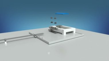 Güneş enerjisi güç elektrik enerji değişti. ve bir şehir ile elektrik. Beyaz sürüm 2