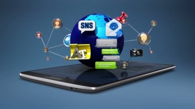 Akıllı telefon için çeşitli sosyal ağ Internet hizmet işlevini açıklar. akıllı yastık, telefon 2 (dahil Alfa)