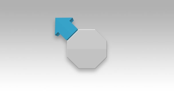 Huit boîte de flèche de résultat pour la présentation. modèle powerpoint (inclus alpha )