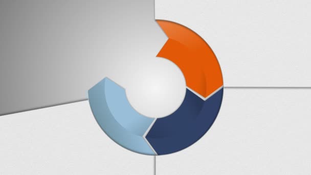 Diagramme circulaire quatre boîte de flèche de résultat pour la présentation 2. modèle powerpoint (inclus alpha )