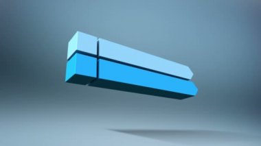 3D bar. üç kare Intro başlığı kutusunu grafik, powerpoint sunu template.version 1 (dahil Alfa)