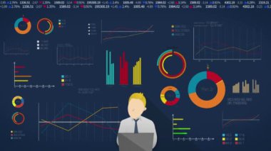 Adam mali iş sunumu için düşünme kavramı. PowerPoint şablonu (dahil Alfa)