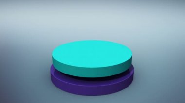 Sunum templete için düşen iki daire silindir diyagramı (alfa dahil)