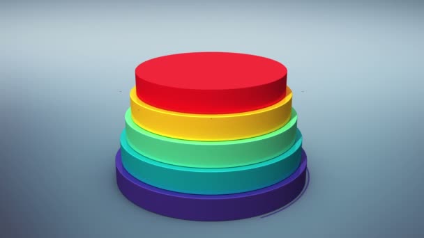 Diagramme de cylindre à cinq cercles pour le modèle de présentation (inclus alpha )