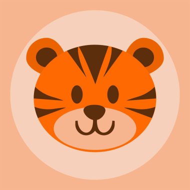 Çizgi film kaplan vektör görüntüsü. Orman hayvanları