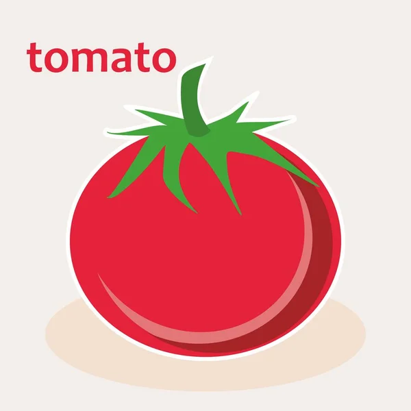 Ilustración Vectorial Tomate Rojo — Vector de stock