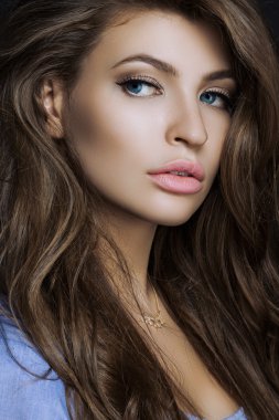 seksi ve güzel bir kız bir profesyonel ile büyük bir portresi