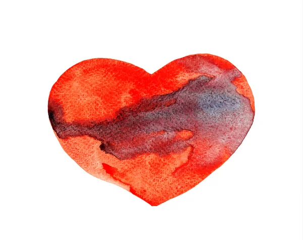 Bir kalp suluboya çizimi — Stok Vektör