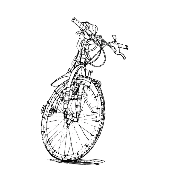 Bir bisikletin vektör çizimi