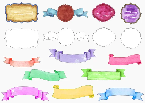 Suluboya afiş ve şeritler