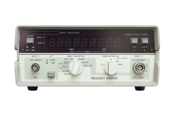 Frequency Counter On White Background