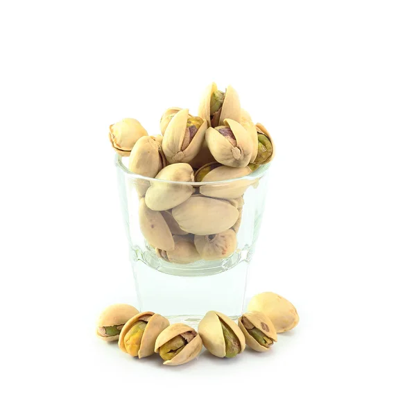 Pistachios nuts. isolated on the white background — Stock Photo, Image