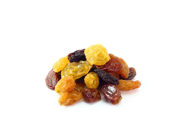 Mix dried fruits isolated on white background — Stock Photo, Image