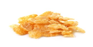 Mısır gevreği, beyaz arka plan üzerinde izole Mısır gevreği