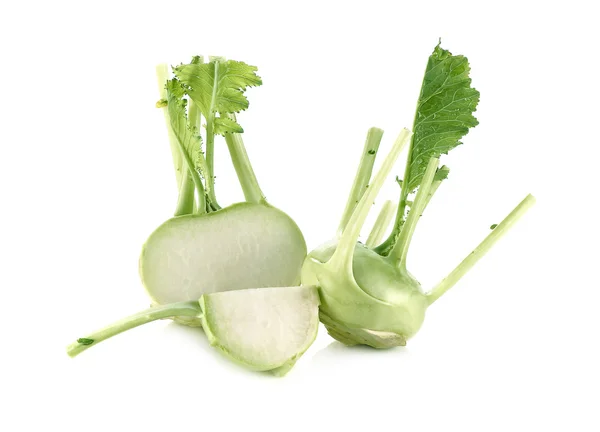 Fresh kohlrabi isolated on white background — Stock Photo, Image