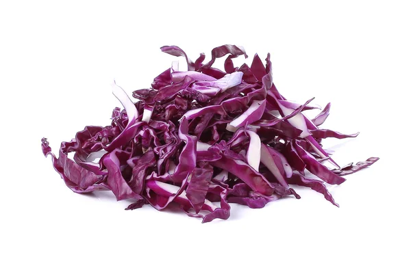 Sliced of Red cabbage, violet cabbage isolated on white backgrou — Stock Photo, Image