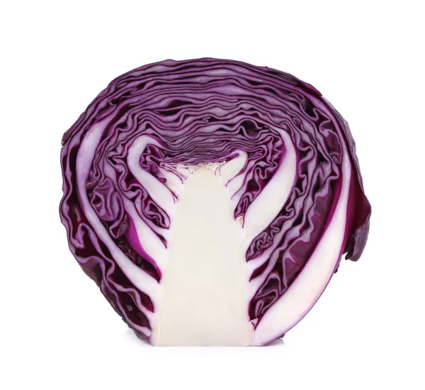 Red cabbage, violet cabbage isolated on white — Stock Photo, Image
