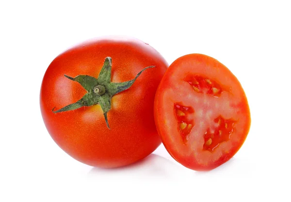 Rote Tomate Gemüse isoliert auf weißem Hintergrund — Stockfoto