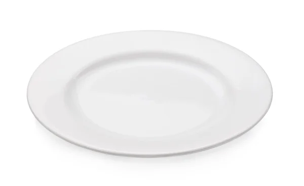 Empty plate isolated on a white background — Stock Photo, Image