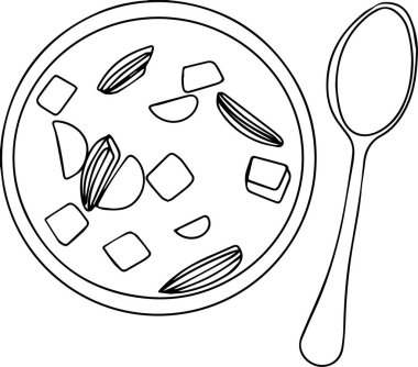 Ev yapımı tavuk sebze çorbası, beyaz arka planda üst manzara.