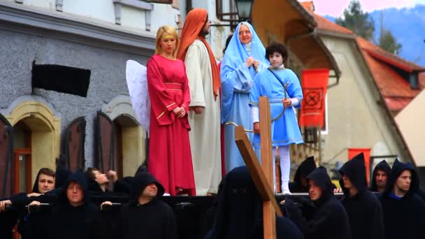 Processio Locopolitana i Slovenien — Stockvideo