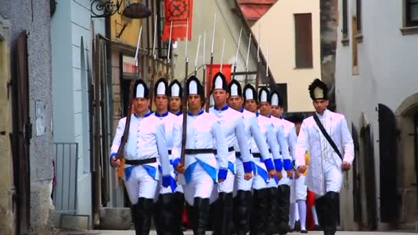 Processio Locopolitana performance de rua — Vídeo de Stock