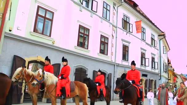 Slovenya Processio Locopolitana — Stok video