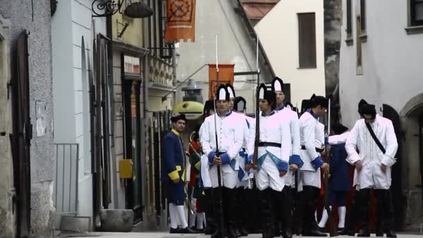 Processio Locopolitana performance de rua — Vídeo de Stock